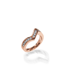 Load image into Gallery viewer, Intrigue Rose Gold, Round Brilliant Diamond Wedding Band
