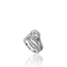 Load image into Gallery viewer, Chiffon Diamond Engagement Ring Round with Cushion Halo