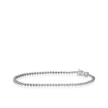Load image into Gallery viewer, Women's 14 karat White Gold Monaco Diamond Tennis Bracelet