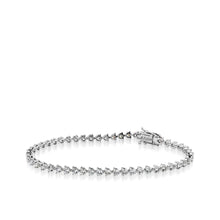 Load image into Gallery viewer, Women's 14 karat White Gold Monaco Tennis Bracelet
