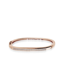 Load image into Gallery viewer, Women's 14 karat Rose Gold Essence Bracelet with Pave Diamonds
