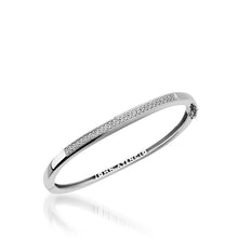 Load image into Gallery viewer, Women's 14 karat White Gold Essence Bracelet with Pave Diamonds
