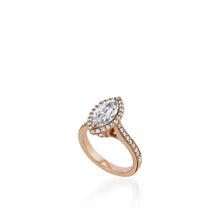 Load image into Gallery viewer, Satin Marquise White Gold Engagement Ring