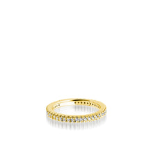 Load image into Gallery viewer, Women's 14 karat Yellow Gold Essence Pave Diamond Stack Ring