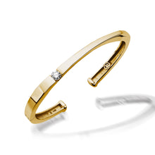 Load image into Gallery viewer, Women's 14 karat Yellow Gold Polar Diamond Cuff Bracelet