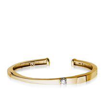 Load image into Gallery viewer, Women's 14 karat Yellow Gold Polar Diamond Cuff Bracelet