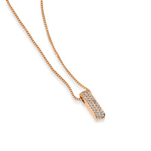 Load image into Gallery viewer, Women's 14 karat Rose Gold Essence Pendant with Pave Diamonds