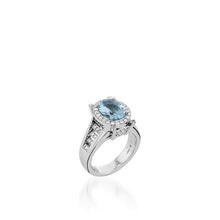 Load image into Gallery viewer, Elizabeth Elite Aquamarine and Diamond Ring
