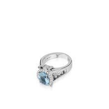 Load image into Gallery viewer, Elizabeth Elite Aquamarine and Diamond Ring
