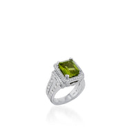 Alexandra Elite Peridot and Diamond Ring