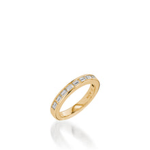 Load image into Gallery viewer, Treasure Baguette Yellow Gold Anniversary Ring