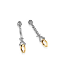 Load image into Gallery viewer, Paris X/O Diamond Dangle Earrings