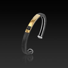 Load image into Gallery viewer, Men's Duplex Cuff with Black Pave Diamonds
