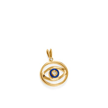 Load image into Gallery viewer, Evil Eye Diamond Medallion Pendant