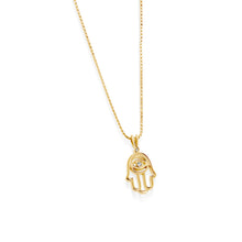 Load image into Gallery viewer, Hamsa Diamond Medallion Pendant