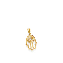 Load image into Gallery viewer, Hamsa Diamond Medallion Pendant
