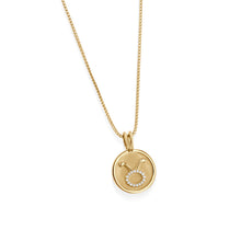 Load image into Gallery viewer, Taurus Zodiac Medallion Pendant
