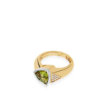 Load image into Gallery viewer, Signature Peridot and Pave Diamond Ring