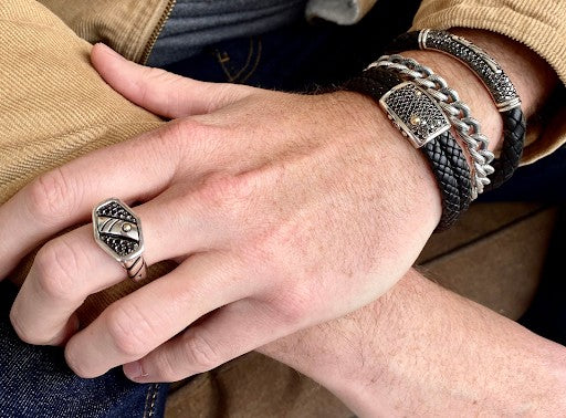 black diamond jewelry for men