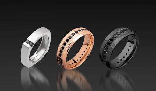 black diamond wedding bands by john atencio