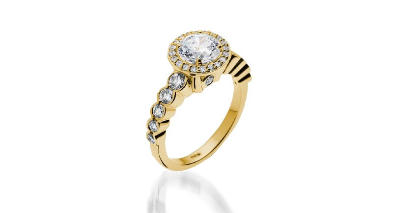 Dazzle modern engagement ring by John Atencio