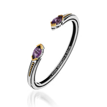 Load image into Gallery viewer, Elixir Gemstone Hinged Cuff Bracelet
