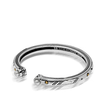 Load image into Gallery viewer, Women's Sterling Silver with 14 karat Yellow Gold Solar Cuff with Freshwater Pearls