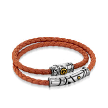 Load image into Gallery viewer, Solar Leather Double-Wrap Bracelet