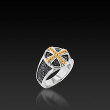 Load image into Gallery viewer, Matrix Black Diamond Cross Ring
