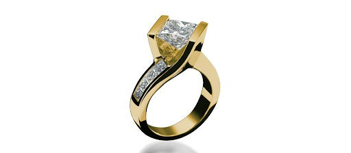 intrigue princess cut diamond engagement ring