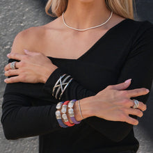 Load image into Gallery viewer, Apollo Curve Ring with Pave Diamonds