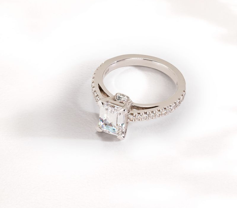 photo of a solitaire engagement ring
